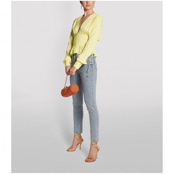 ROTATE Birger Christensen Tracy Peplum Top