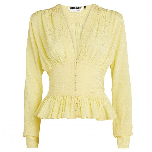 ROTATE Birger Christensen Tracy Peplum Top