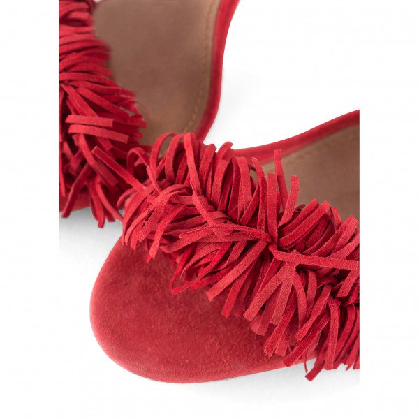 Steve Madden Tassel-Detail Suede Heeled Sandals