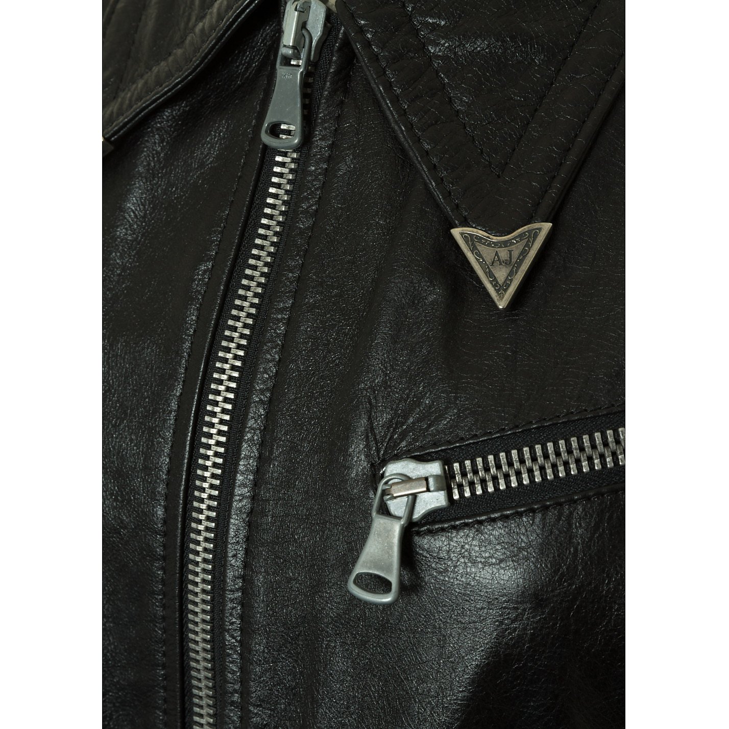 Armani Chain-Detail Leather Jacket