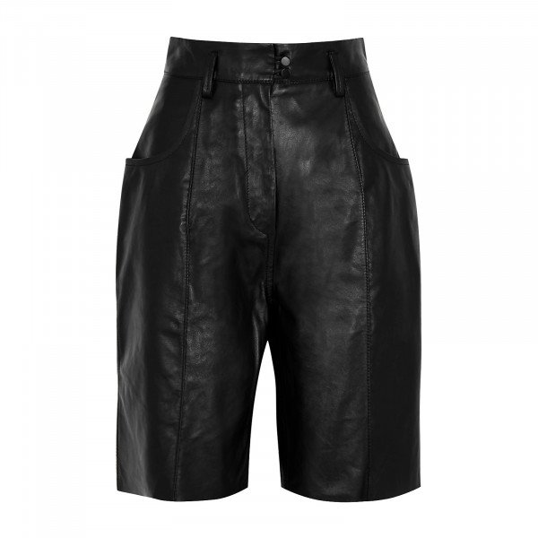 Petar Petrov Hugo Loose Fit Leather Shorts