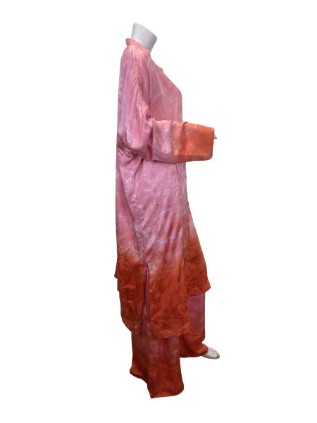 Raquel Allegra 3-Piece Silk Set in Ombre Pink
