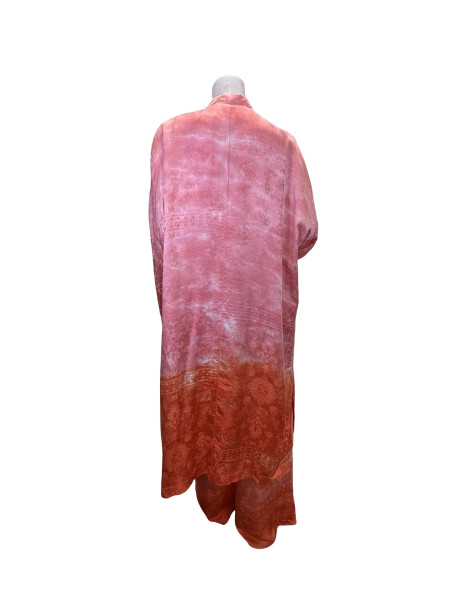 Raquel Allegra 3-Piece Silk Set in Ombre Pink