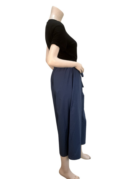 Loewe Paula's Ibiza Drawstring Waist Wide Leg Blue Trousers