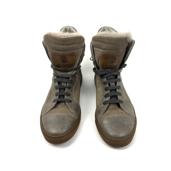 Brunello Cucinelli Brunello Cucinelli Brown High Top Trainers
