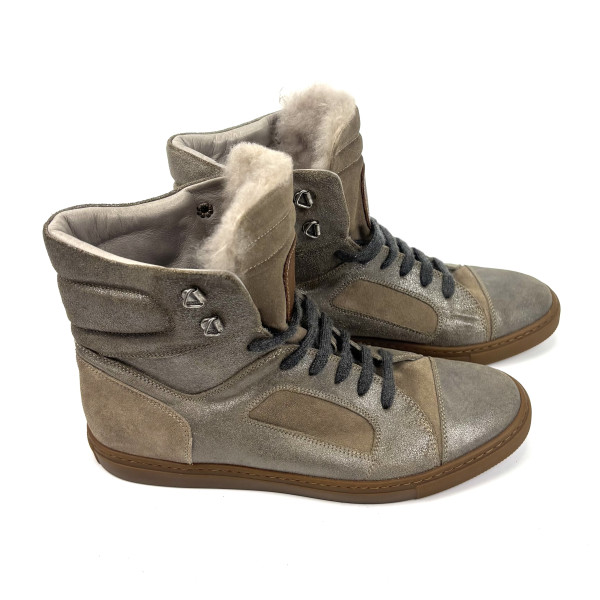 Brunello Cucinelli Brunello Cucinelli Brown High Top Trainers