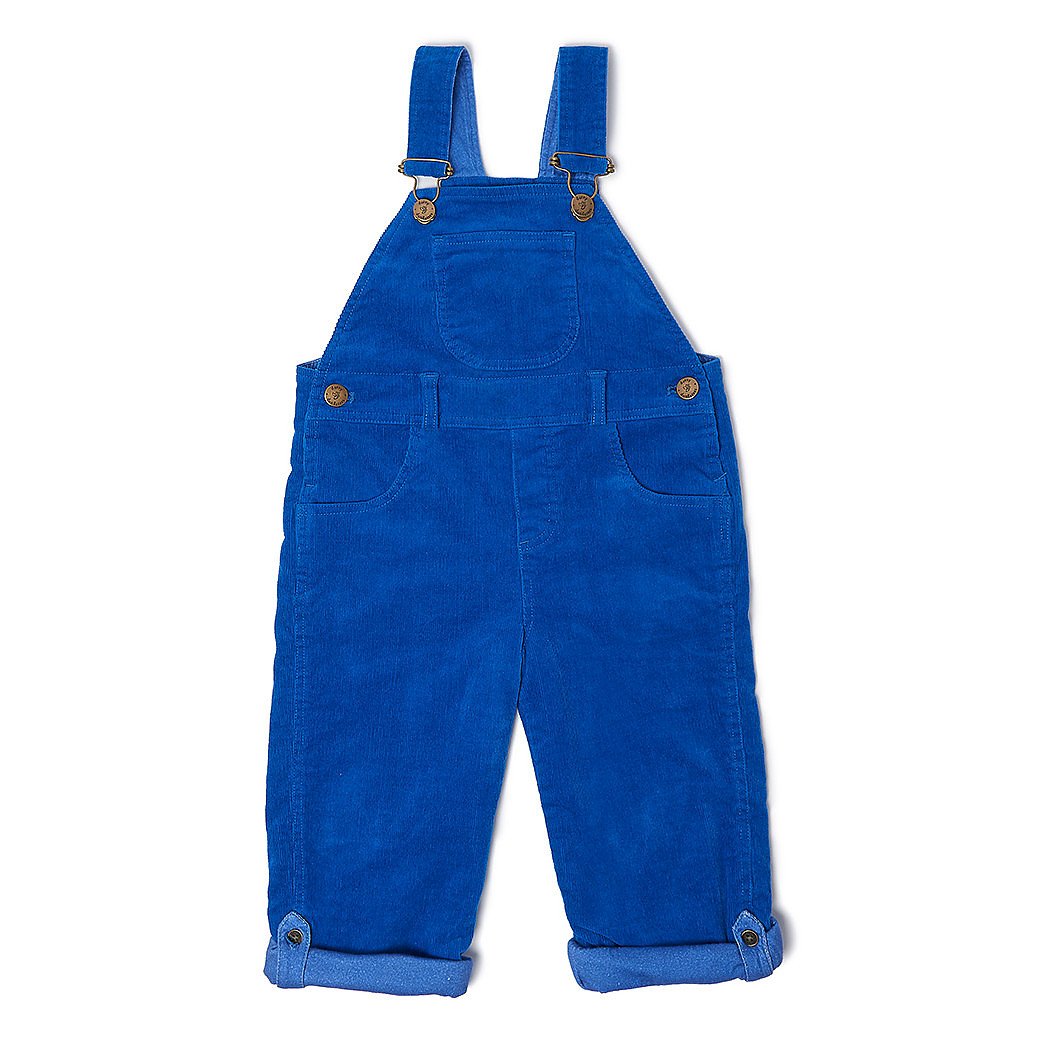 Rent Buy Dotty Dungarees Atlantic Blue Cord Dungarees | MY WARDROBE HQ