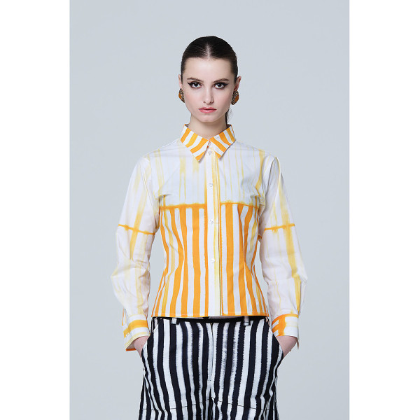 JU-NNA Gemma - Shibori Dye Cotton Blouse