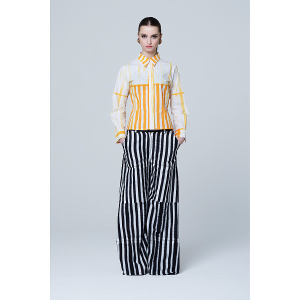 JU-NNA Gemma - Shibori Dye Cotton Blouse