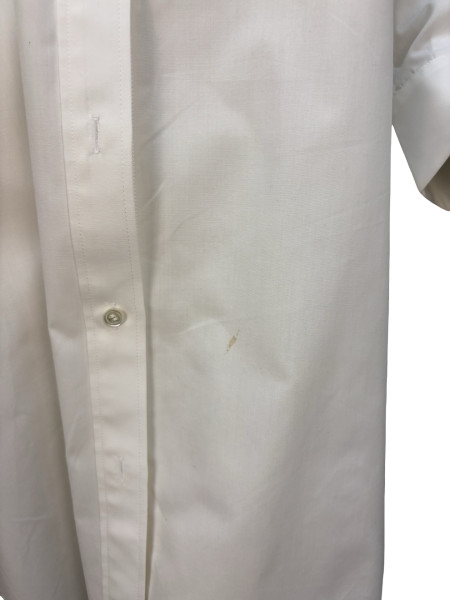 Sacai Pleated Shirt Mini Dress in White Cotton Poplin