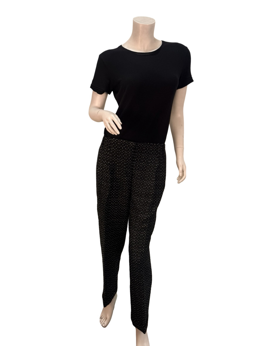 Fendi Monochrome Micro-Dot Tapered Trousers
