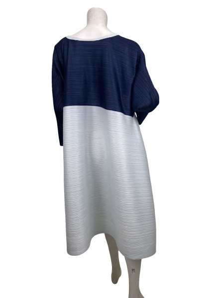 ISSEY MIYAKE Pleated Colorblock Dress