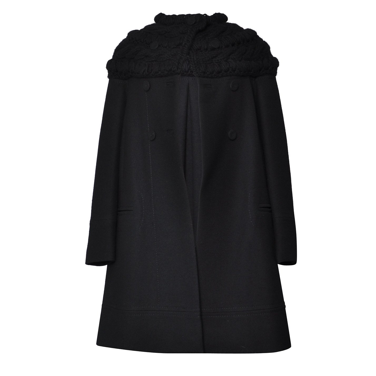 Pringle Wool Coat With Knit Detailing