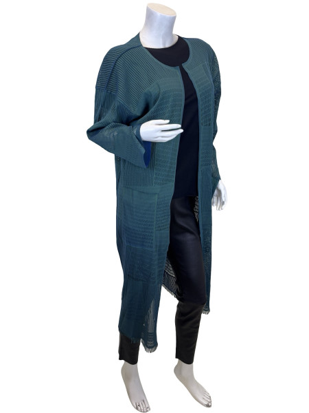 ISSEY MIYAKE Mesh-Knit Open Cardigan