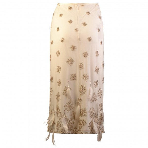 Karen Millen Bead & Feather Embellished Skirt