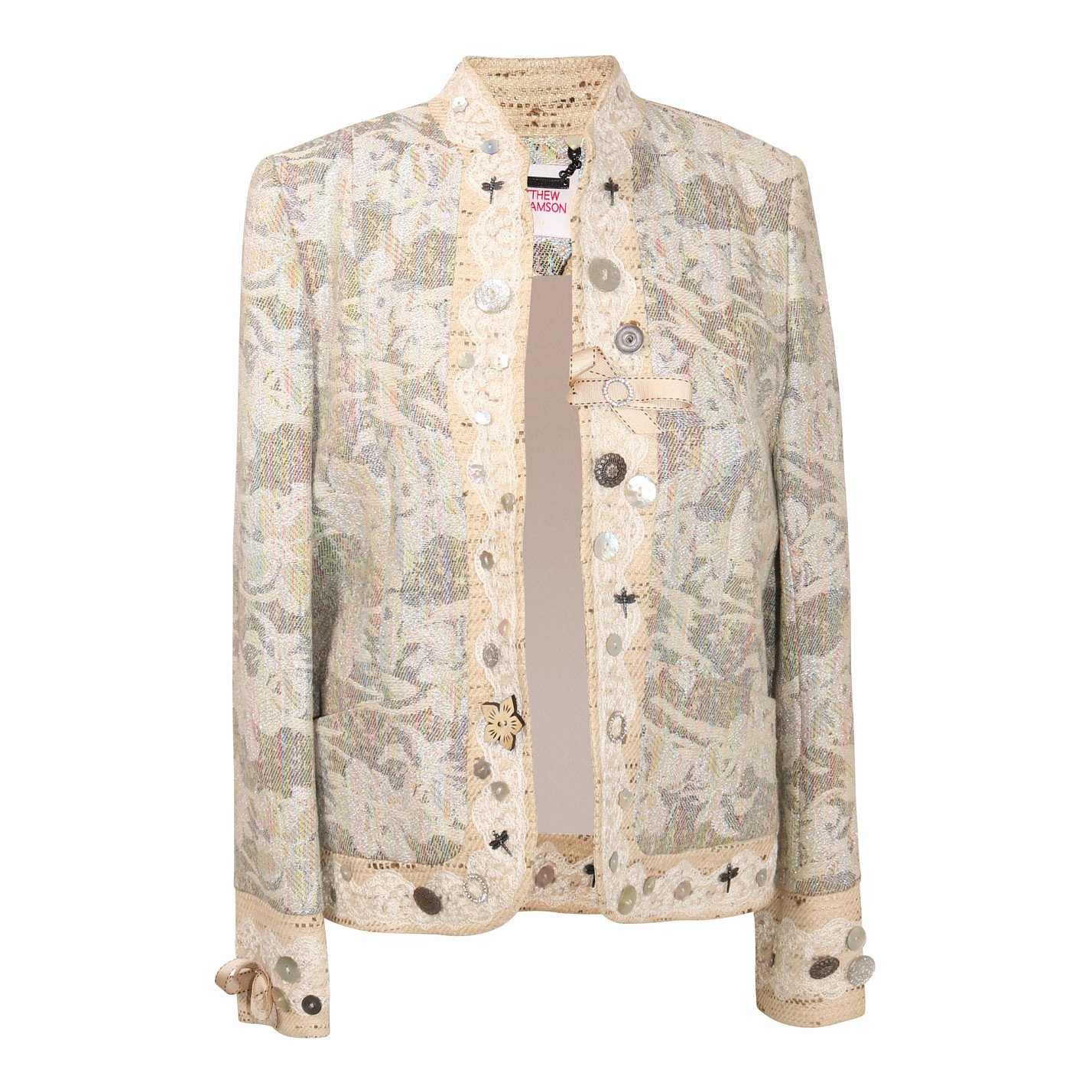 Matthew Williamson Jacket With Embellished Lace Hem
