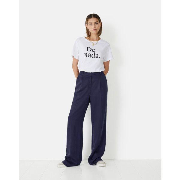 Hush Emelia Wide Leg Trousers Blue