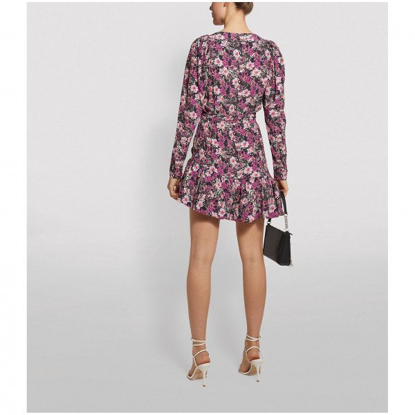 ROTATE Birger Christensen Floral Tie Dress