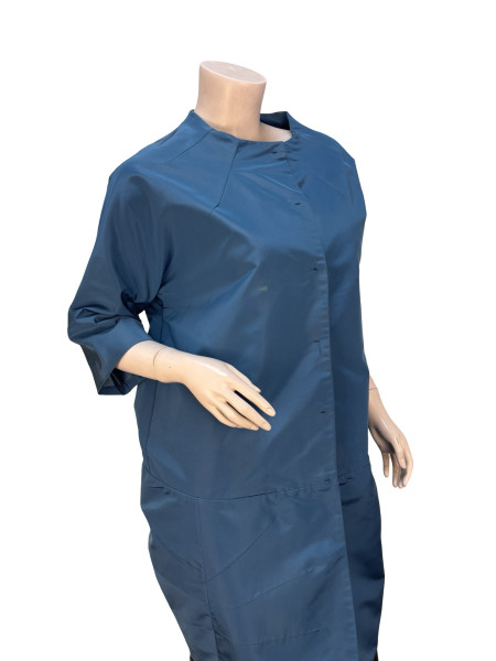 PRADA Blue Long Silk Jacket