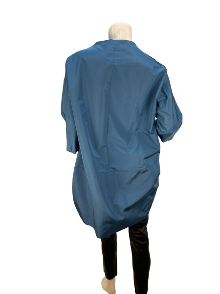 PRADA Blue Long Silk Jacket