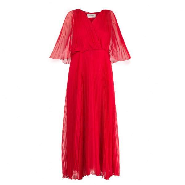 Valentino Pleated Silk Gown