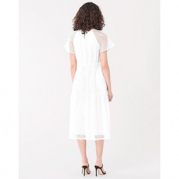 Diane von Furstenberg Marlowe Cotton Eyelet Midi Dress