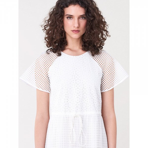 Diane von Furstenberg Marlowe Cotton Eyelet Midi Dress