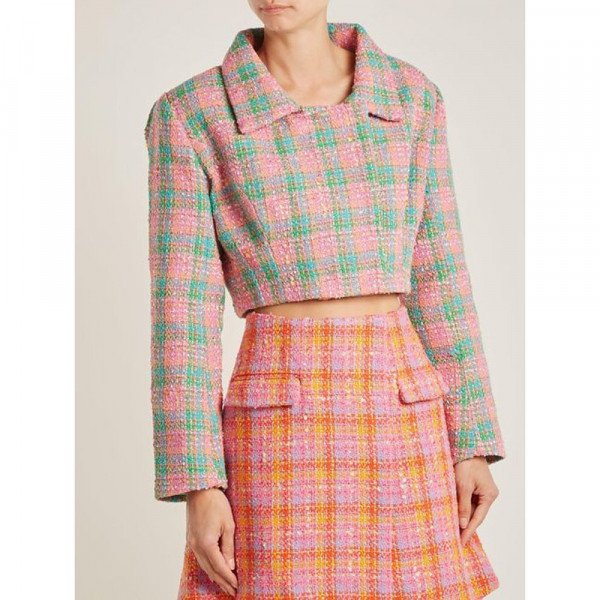 Emilio De La Morena Cropped Tweed Jacket