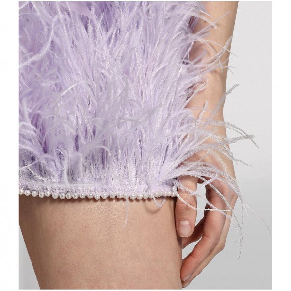 ワンピース THE ATTICO FW25 Ostrich feather dress (251WCA00444 100) THE ATTICO | Fuchsia Women's Sheath Dress | YOOX