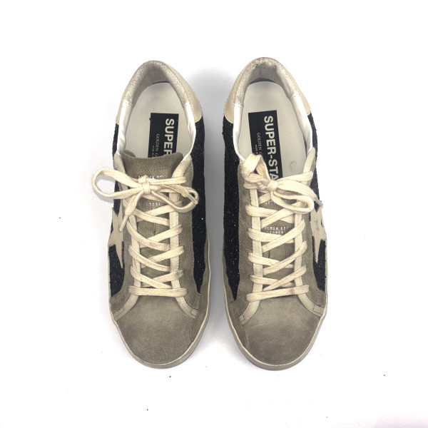 Golden Goose Super-Star Glitter-Detail Sneakers
