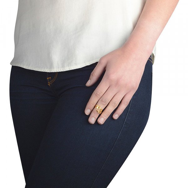 LeiVanKash Feather Pinky Ring