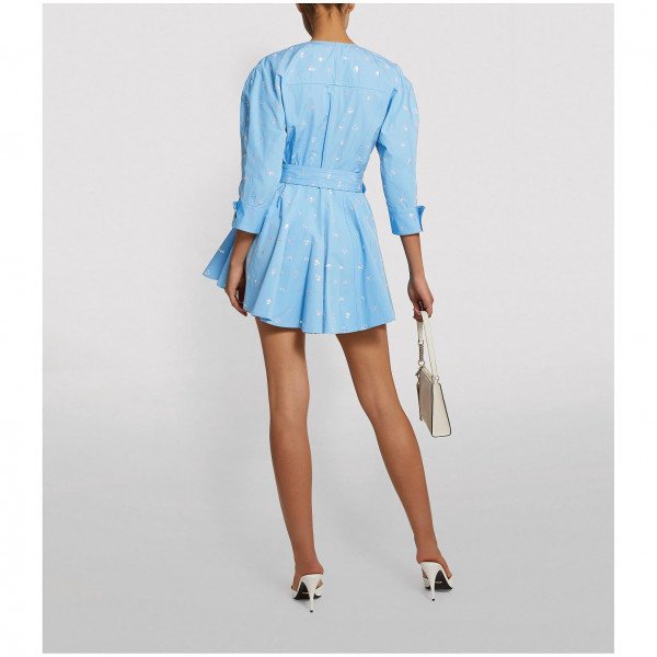 The Attico Sequin-Embellished Shirt Dress
