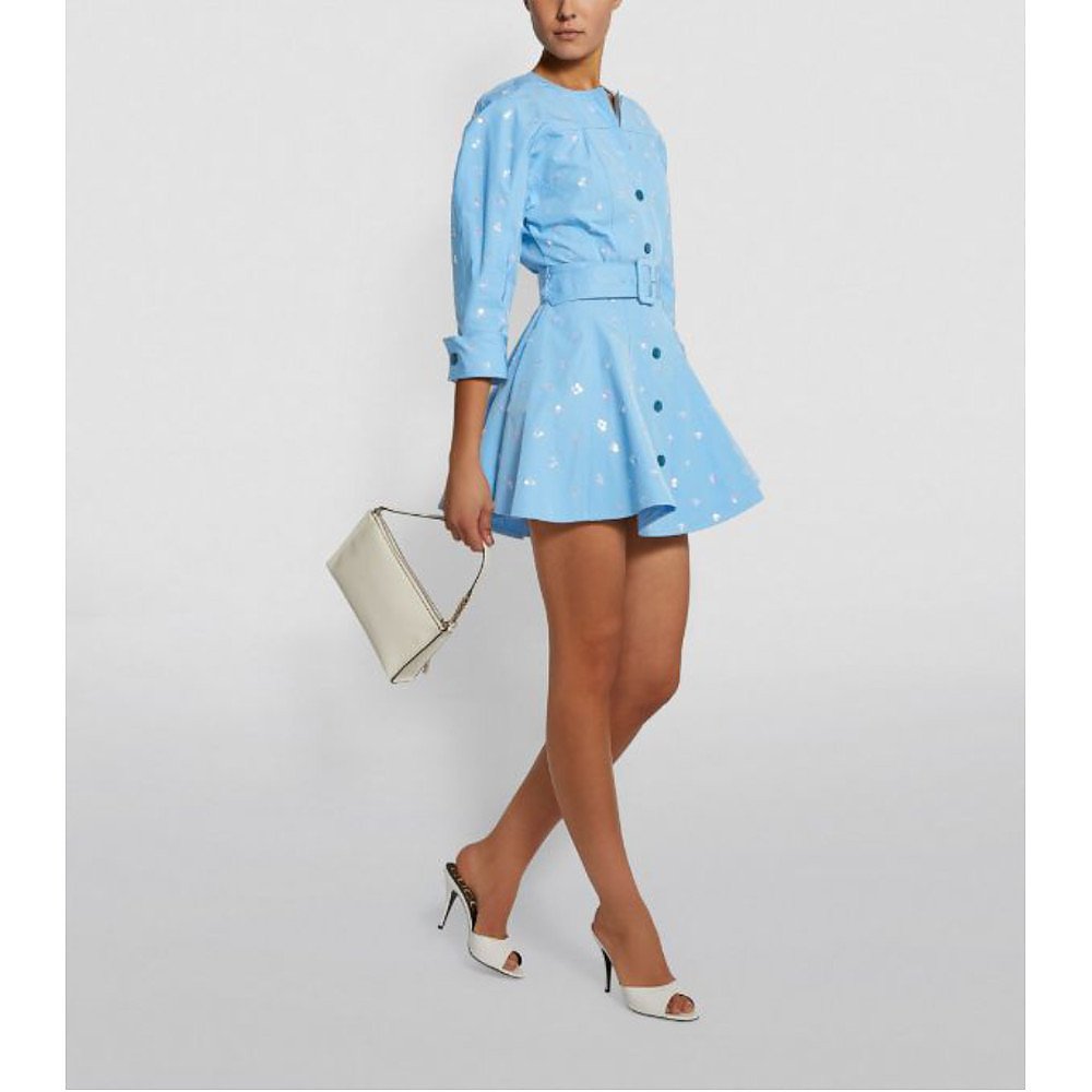 The Attico Sequin-Embellished Shirt Dress