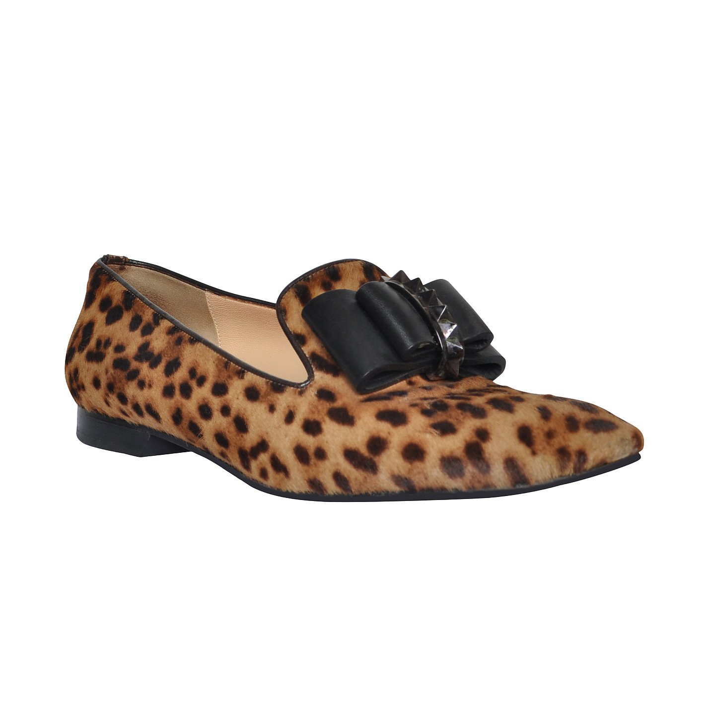 Rent Buy Christian Louboutin Leopard Print Bow Loafers | WARDROBE HQ
