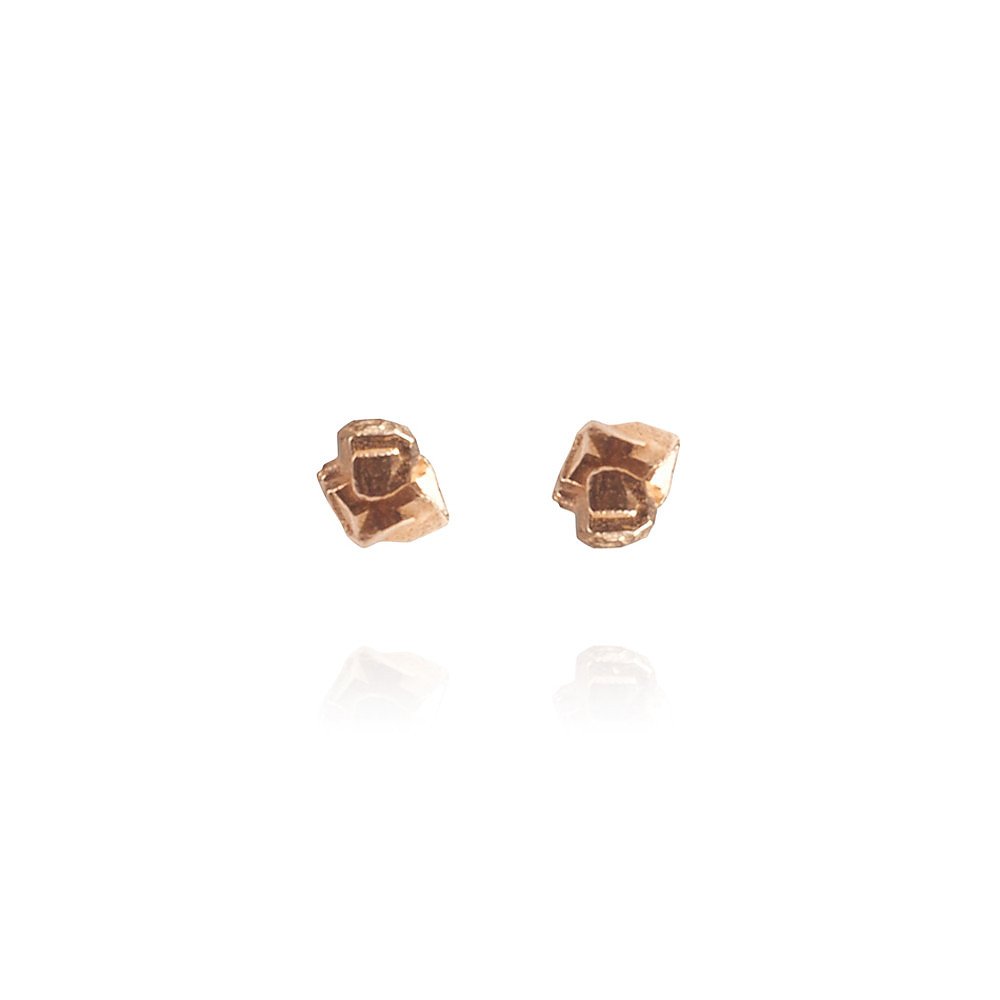 Ros Millar Nugget Stud Earrings in Rose Gold