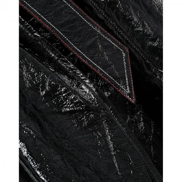 Roland Mouret Marvin Cracked Patent Leather Coat