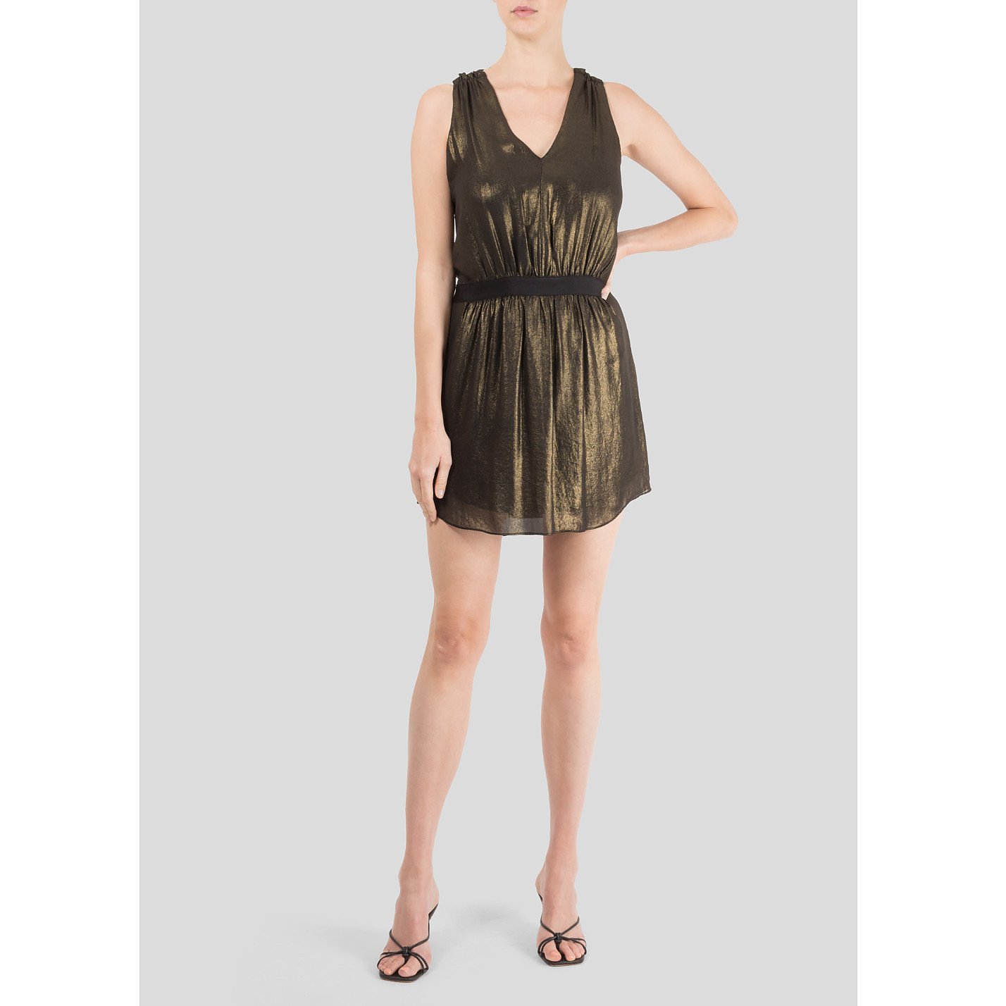 Comptoir des Cotonniers Metallic Mini Dress
