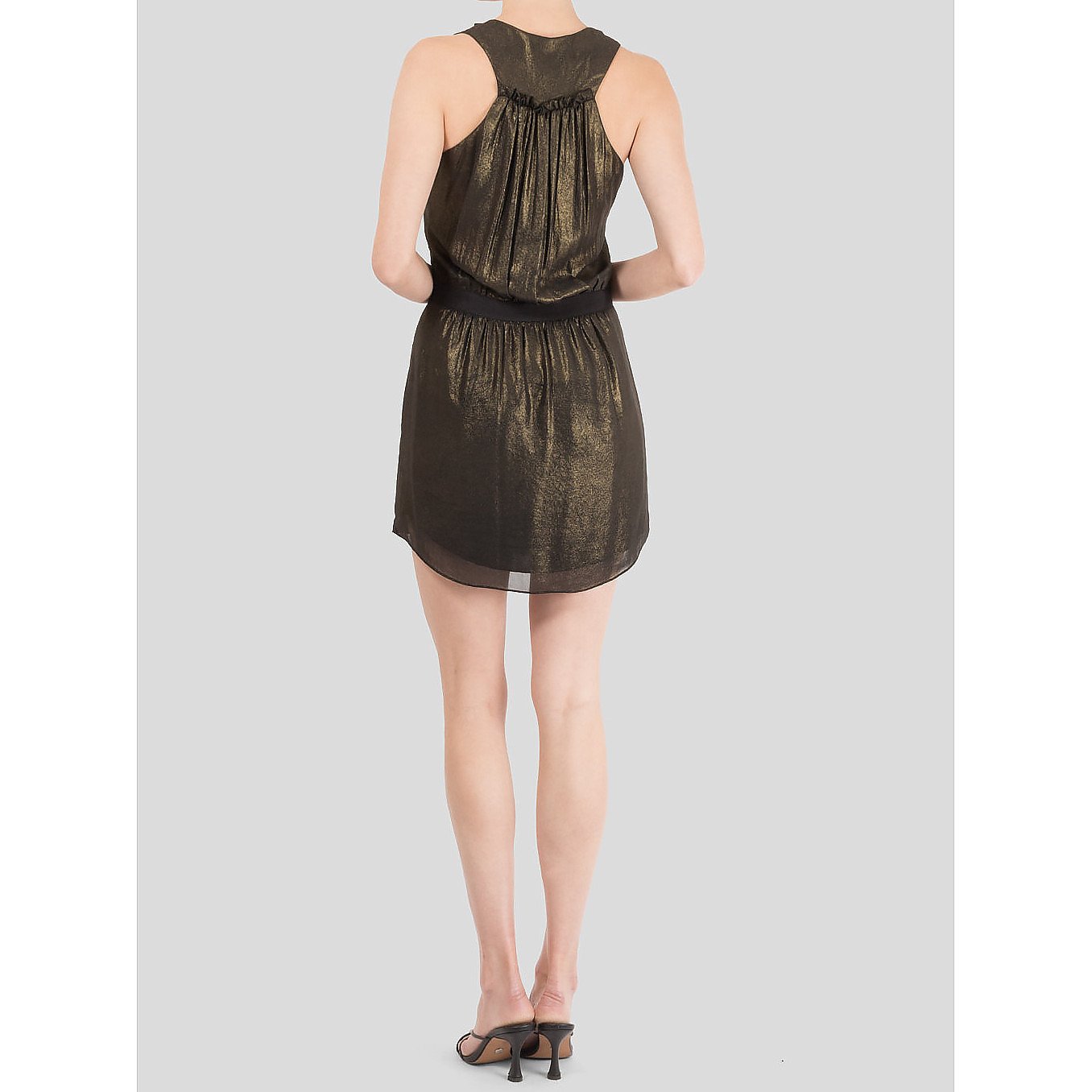 Comptoir des Cotonniers Metallic Mini Dress
