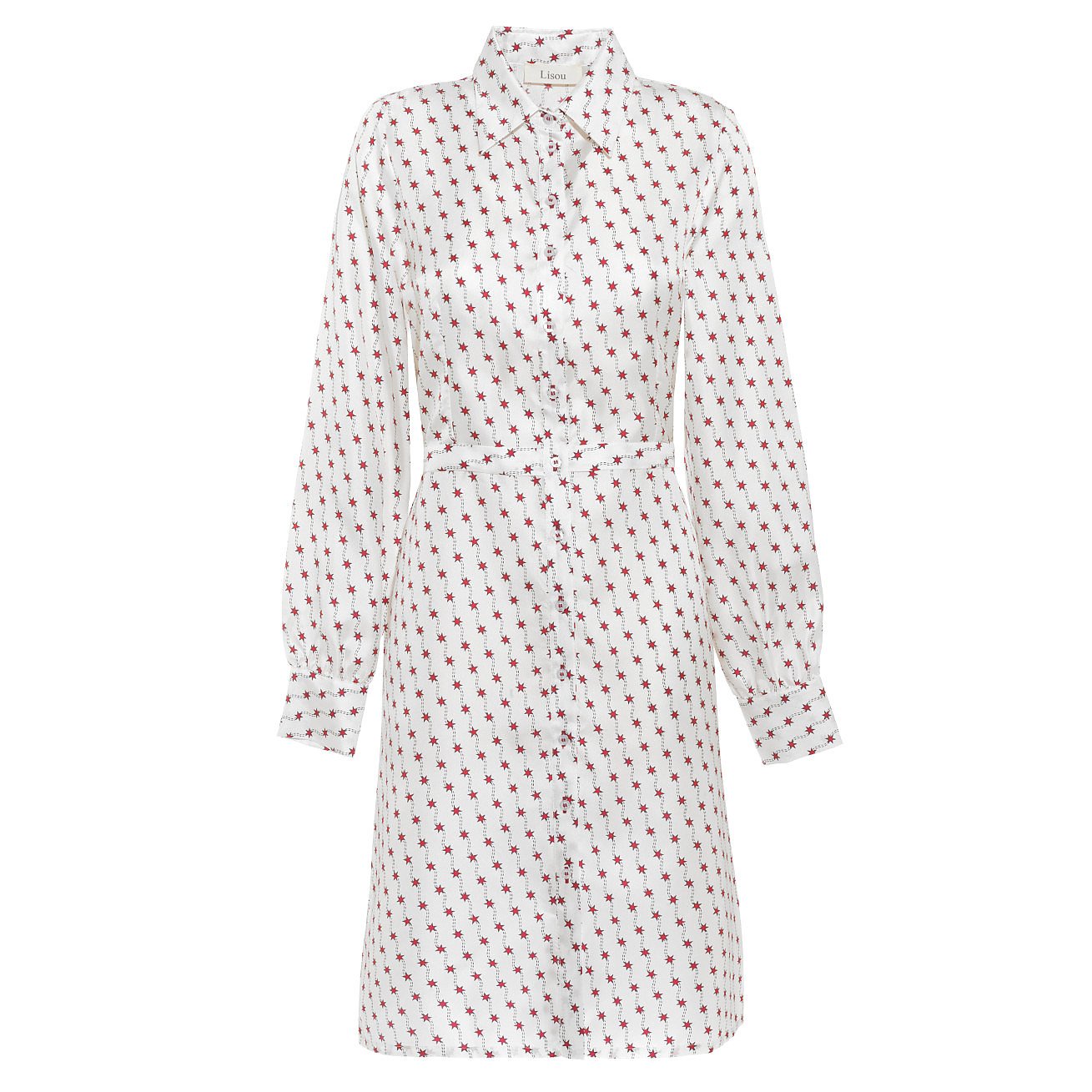 Lisou Isabelle White Red Shooting Star Dress