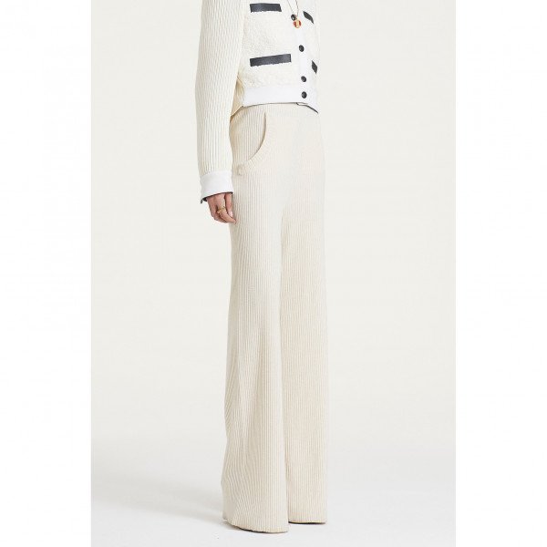 PORTS 1961 Rib Knit Trousers With Front Pockets