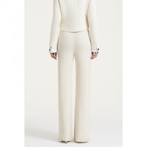 PORTS 1961 Rib Knit Trousers With Front Pockets