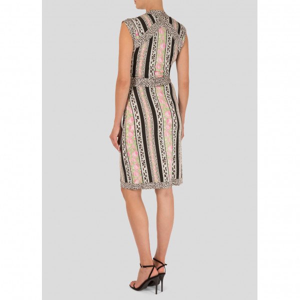 Diane von Furstenberg Multi-Print Silk Wrap Dress