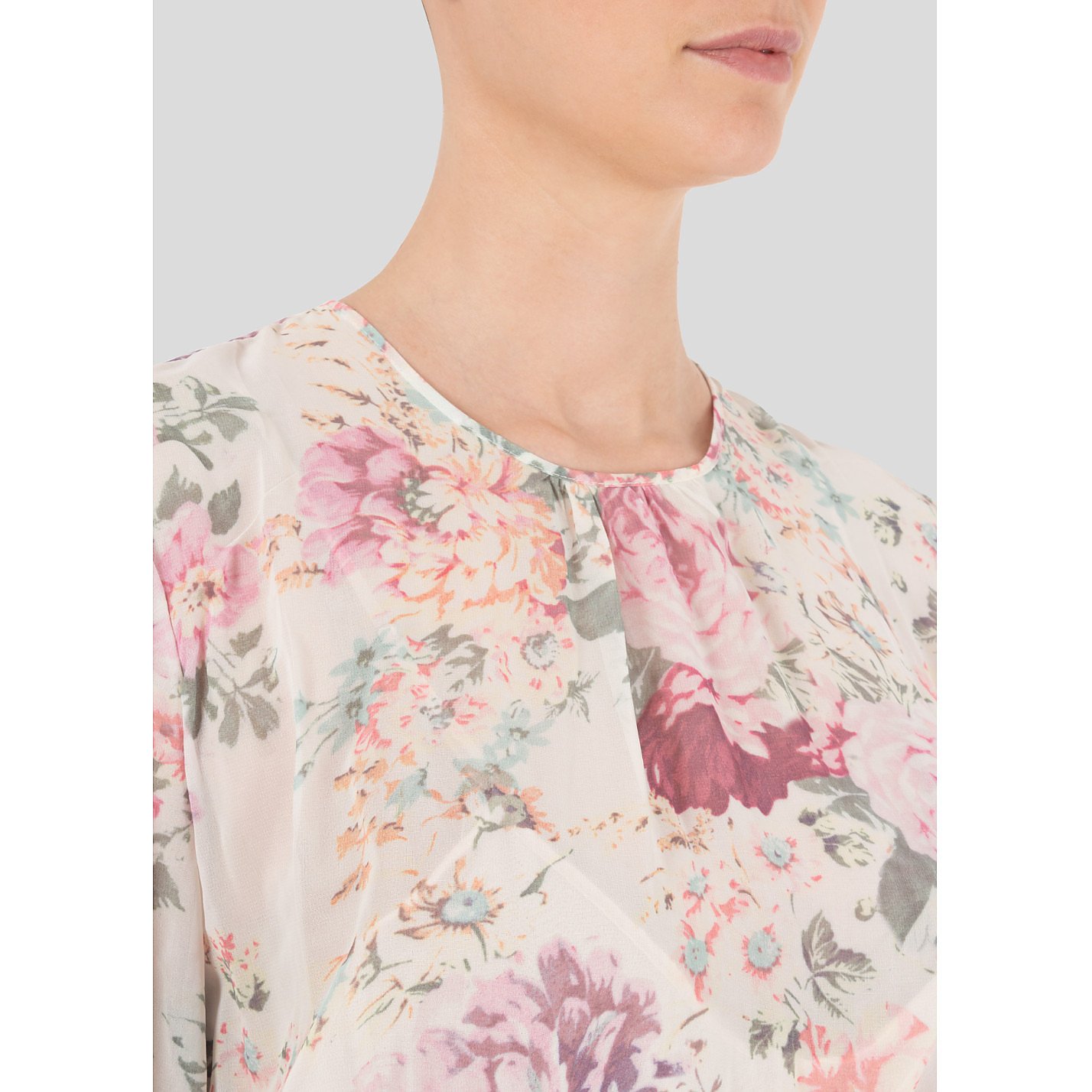 Raoul Floral Print Chiffon Midi Dress
