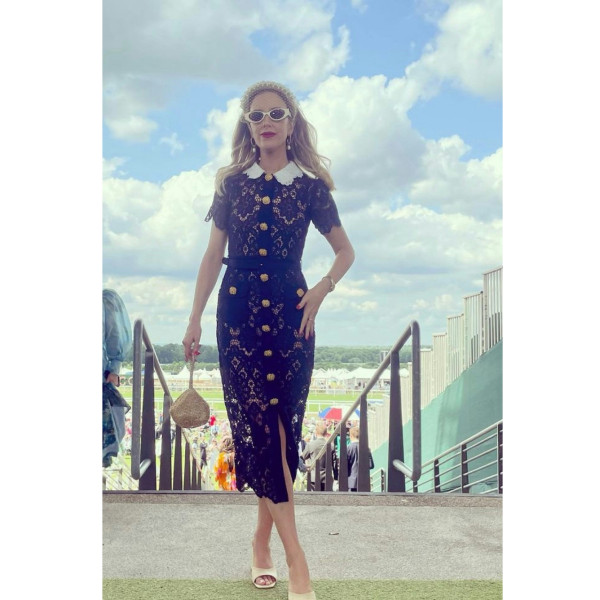 Self-Portrait Floral Guipure Midi Dress