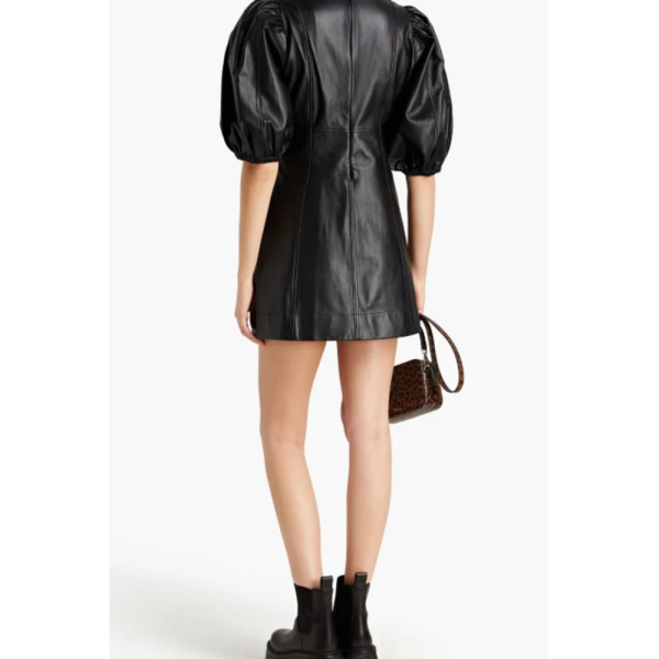 Ganni Leather Mini Dress