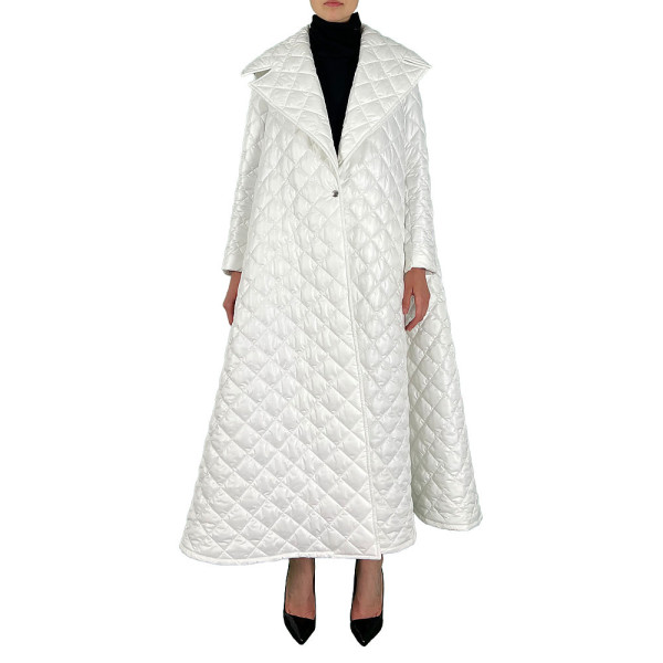 Sara Battaglia Quilted Long Coat
