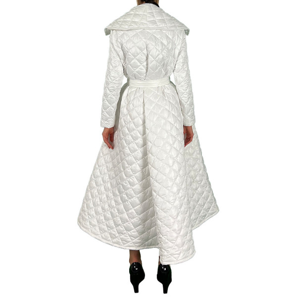Sara Battaglia Quilted Long Coat