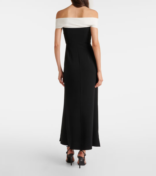 Roland Mouret Off-Shoulder Cady Maxi Dress