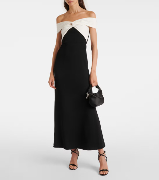 Roland Mouret Off-Shoulder Cady Maxi Dress