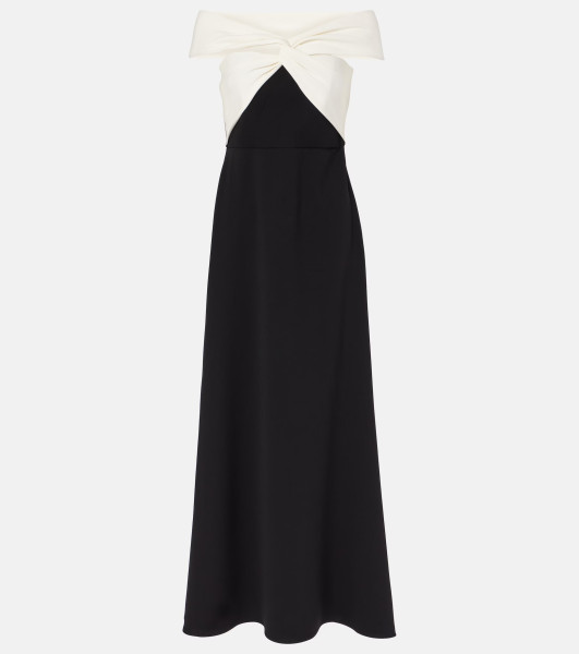 Roland Mouret Off-Shoulder Cady Maxi Dress